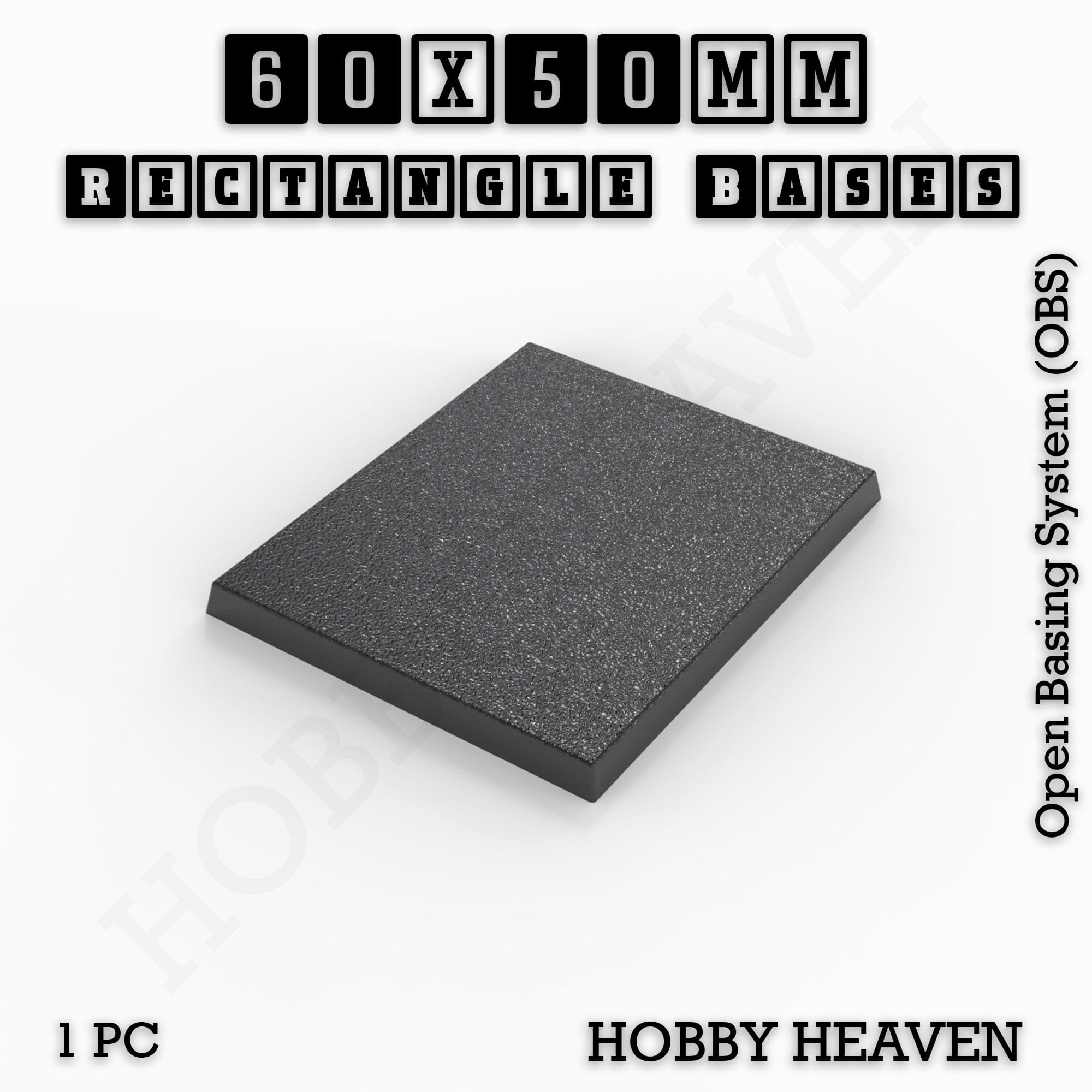 Base Rectangle Bases Range Sizes - 75x30mm to 125x40mm Medium Sizes 3d Print Full Range Tabletop Games