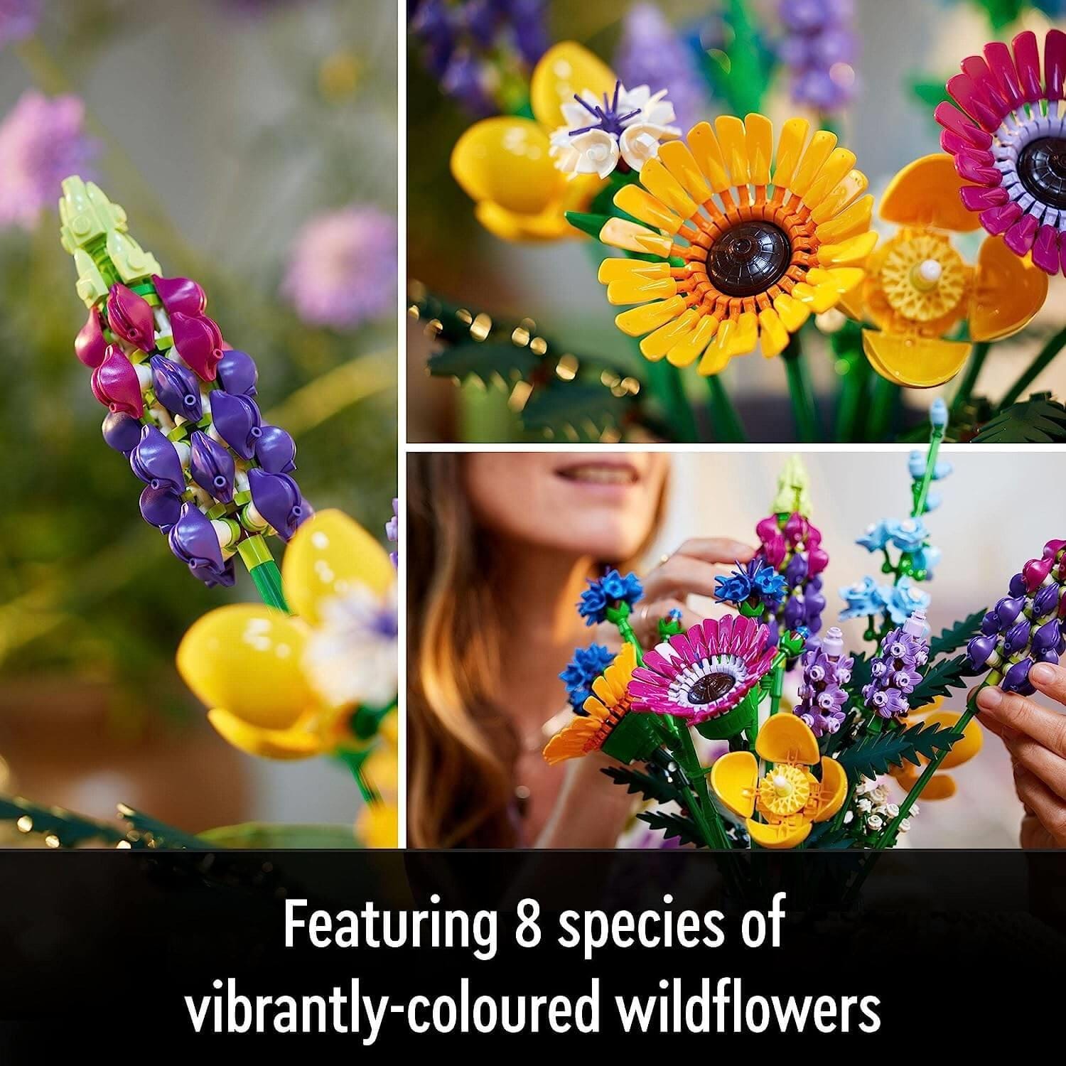 Toys & Games > Toys > Construction Toys > Interlocking Blocks > LEGO > LEGO Icons Lego Botanicals 10313 Wildflower Bouquet Set for Adults Ages 18 and Up 5702017416663