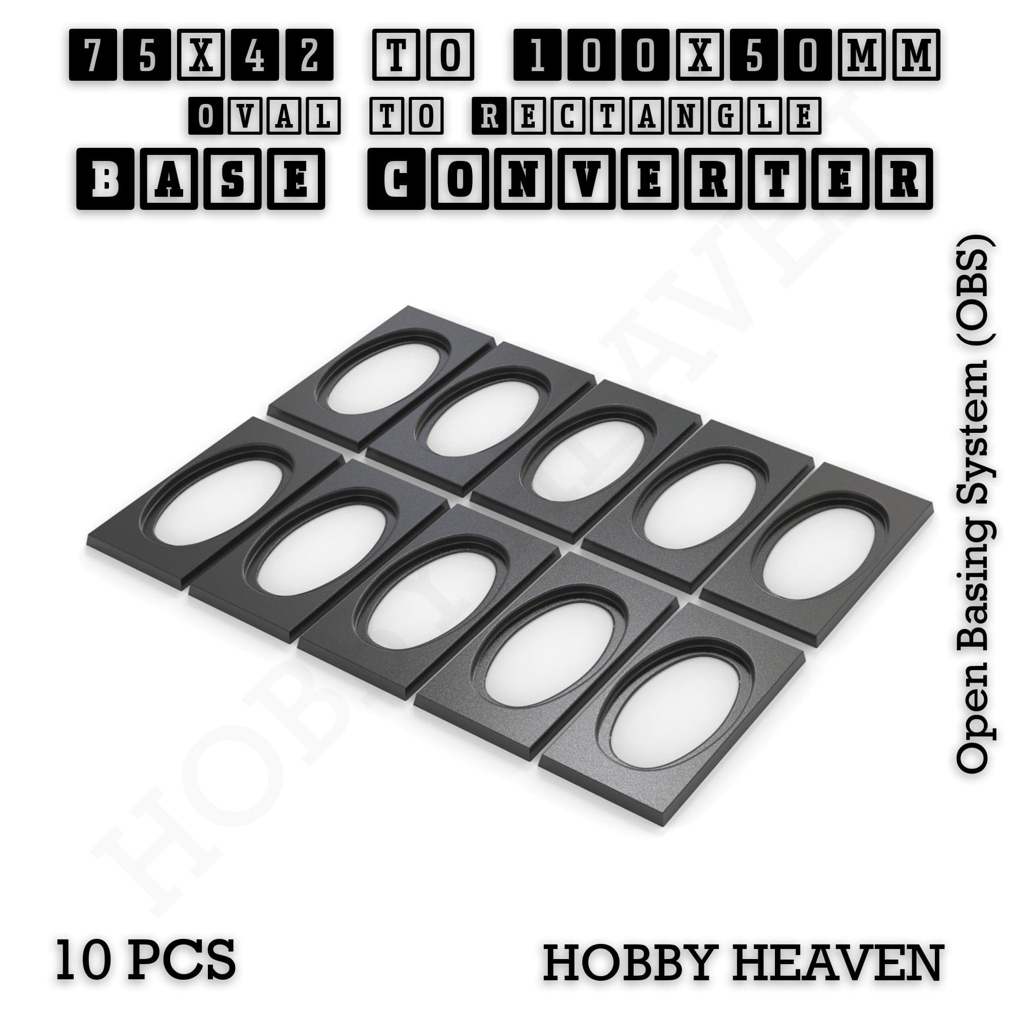 Base Converter Wargaming Oval to Rectangle Base Converters – Tabletop Games | 3D Printed Tabletop Accessories