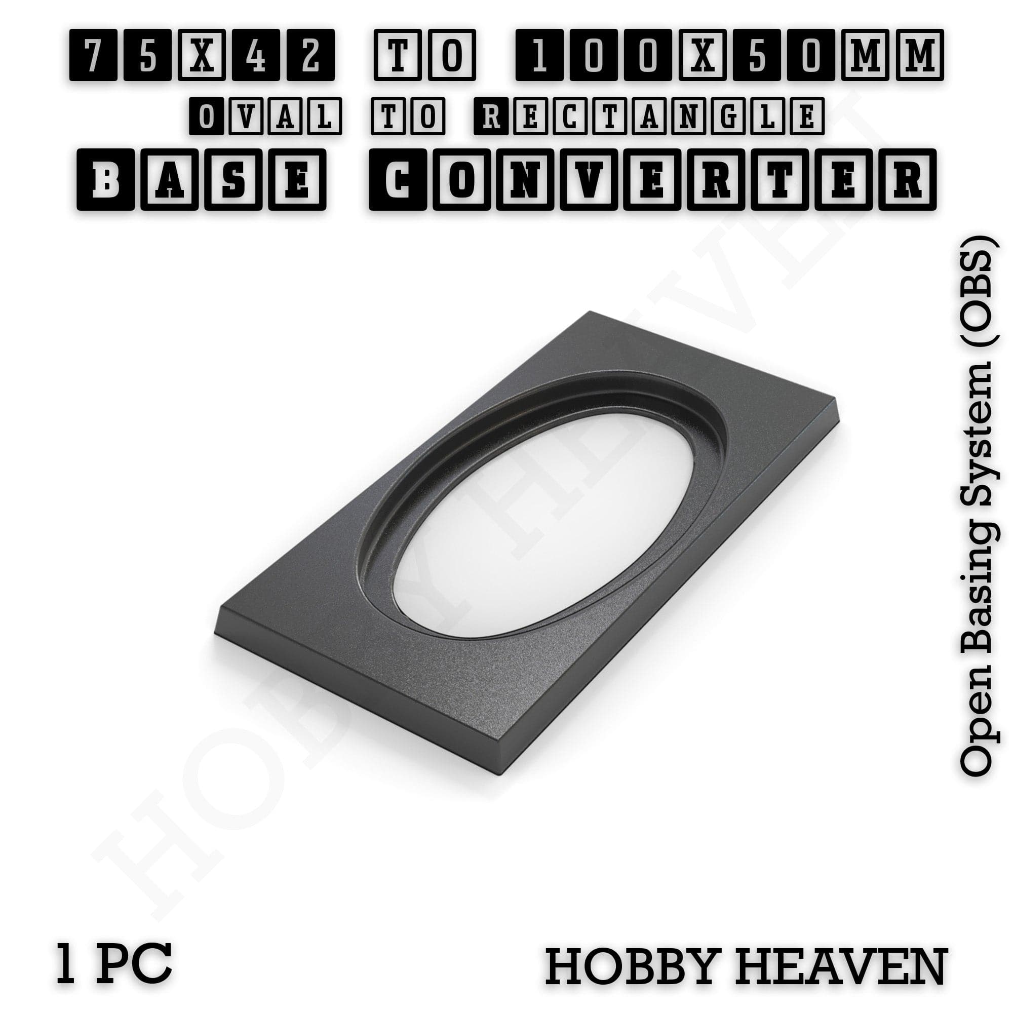 Base Converter Wargaming Oval to Rectangle Base Converters – Tabletop Games | 3D Printed Tabletop Accessories