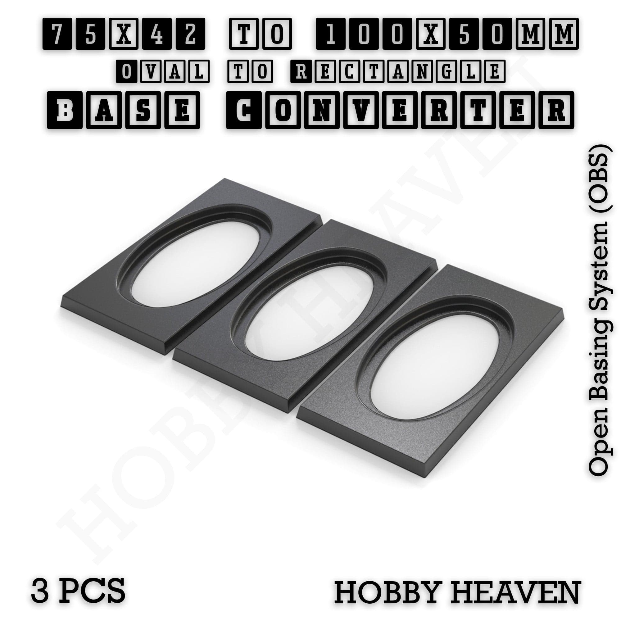Base Converter Wargaming Oval to Rectangle Base Converters – Tabletop Games | 3D Printed Tabletop Accessories