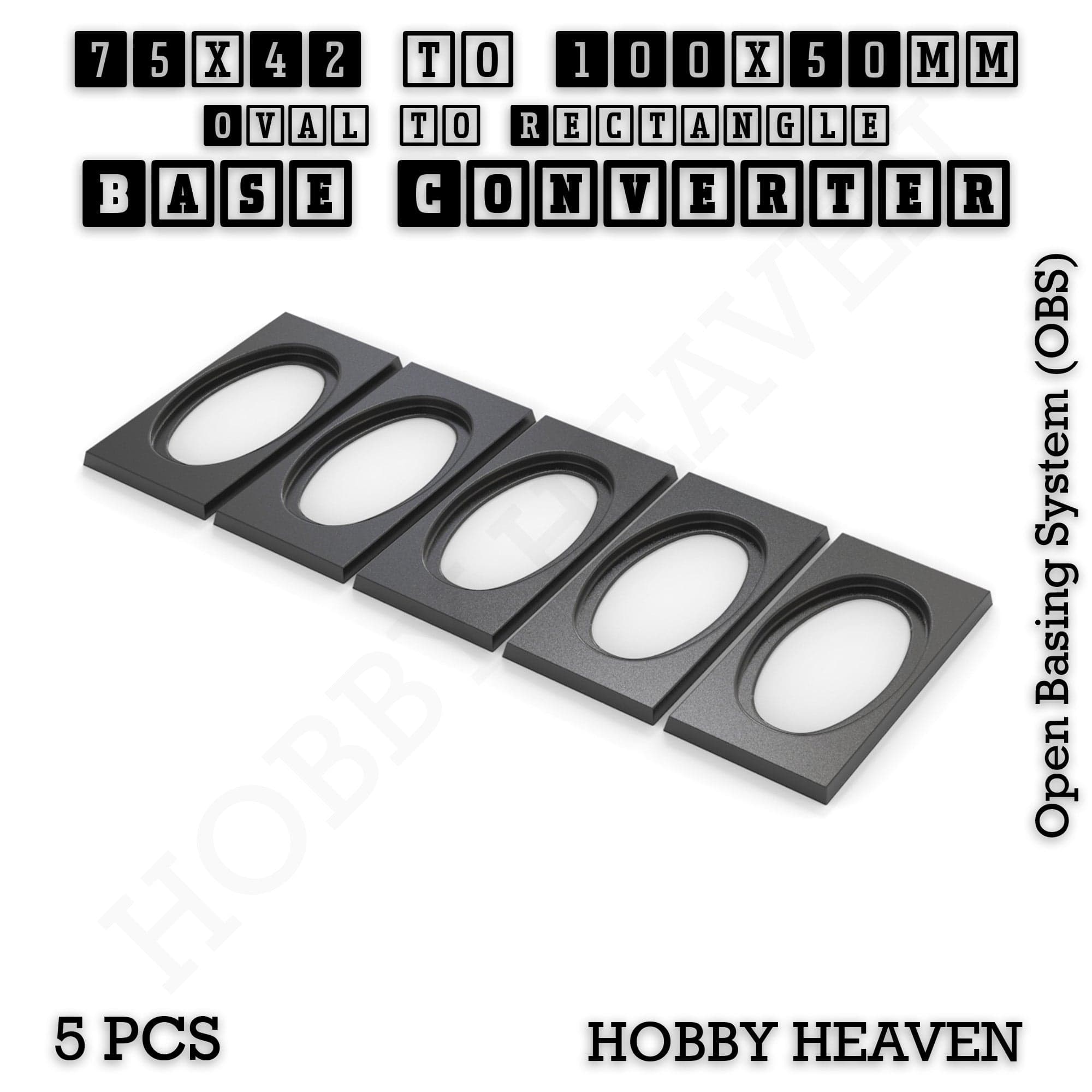 Base Converter Wargaming Oval to Rectangle Base Converters – Tabletop Games | 3D Printed Tabletop Accessories