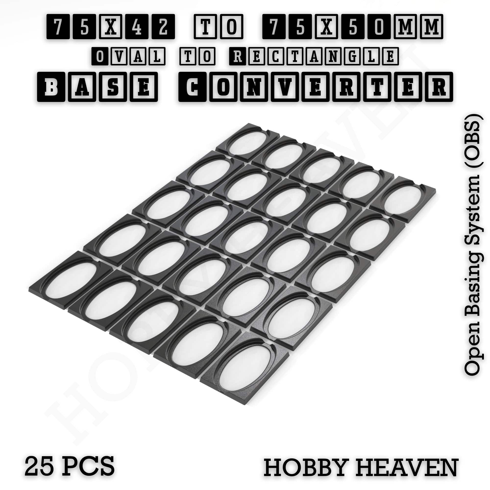 Base Converter Wargaming Oval to Rectangle Base Converters – Tabletop Games | 3D Printed Tabletop Accessories