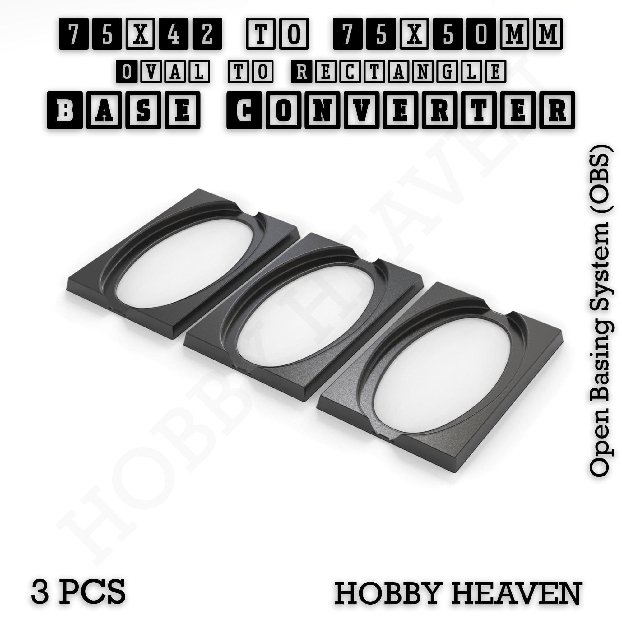Base Converter Wargaming Oval to Rectangle Base Converters – Tabletop Games | 3D Printed Tabletop Accessories
