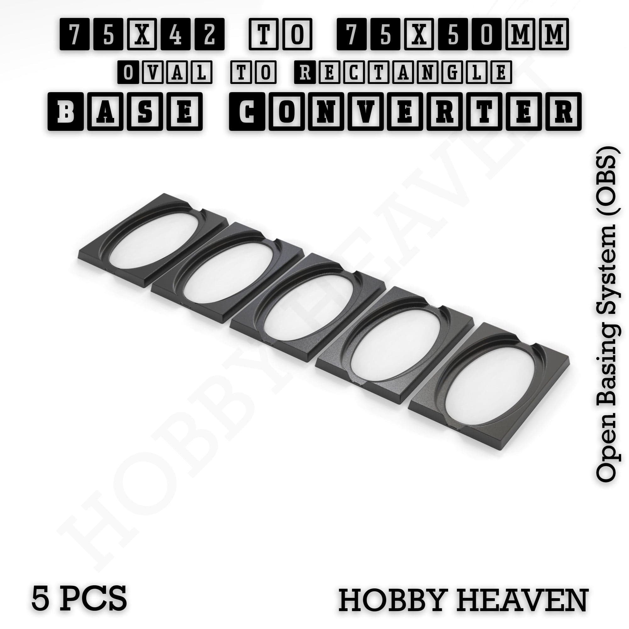 Base Converter Wargaming Oval to Rectangle Base Converters – Tabletop Games | 3D Printed Tabletop Accessories