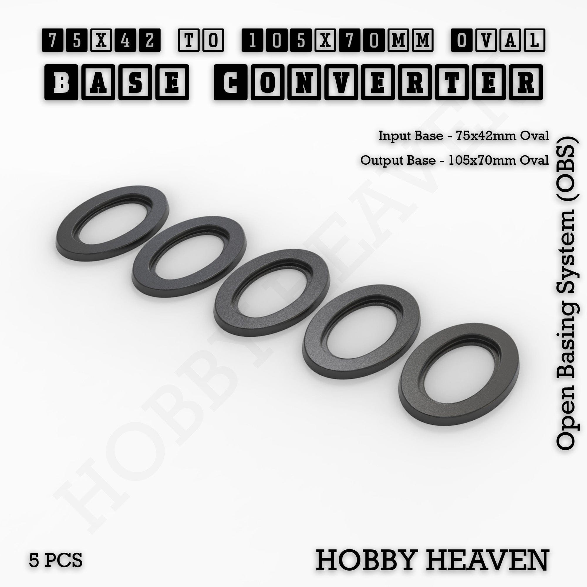 Base Oval To Oval Bases Size Converters 3d Print Full Range