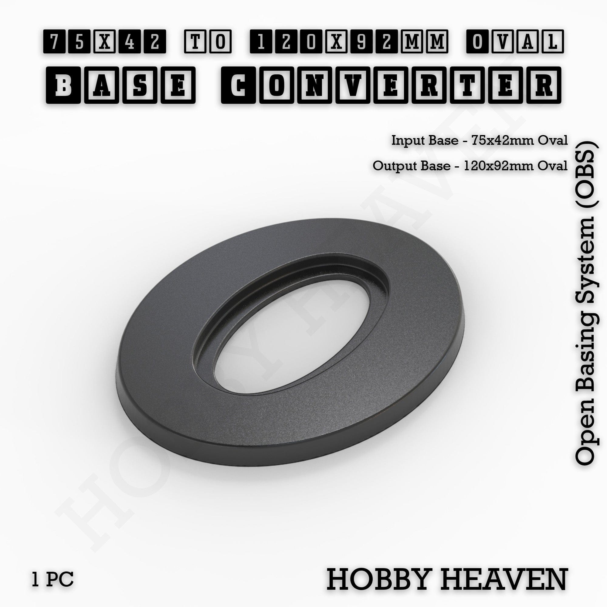 Base Oval To Oval Bases Size Converters 3d Print Full Range