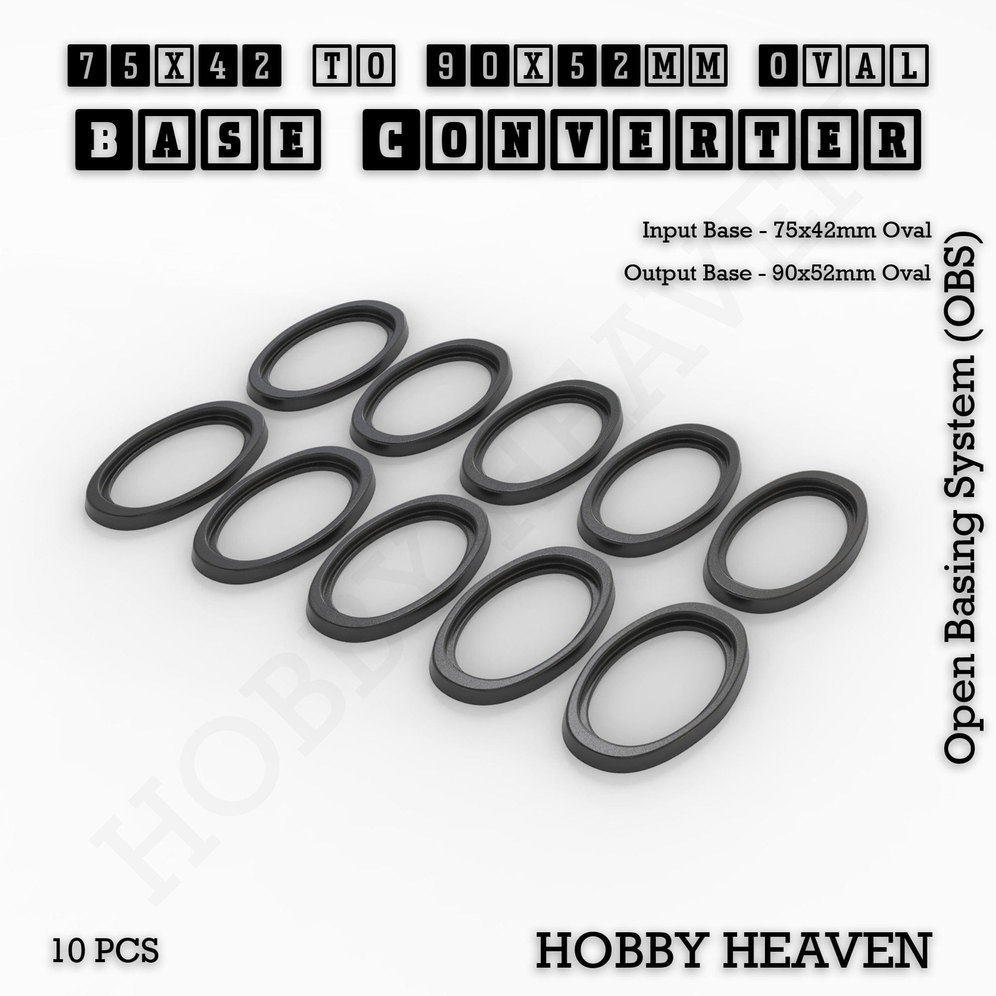 Base Oval To Oval Bases Size Converters 3d Print Full Range