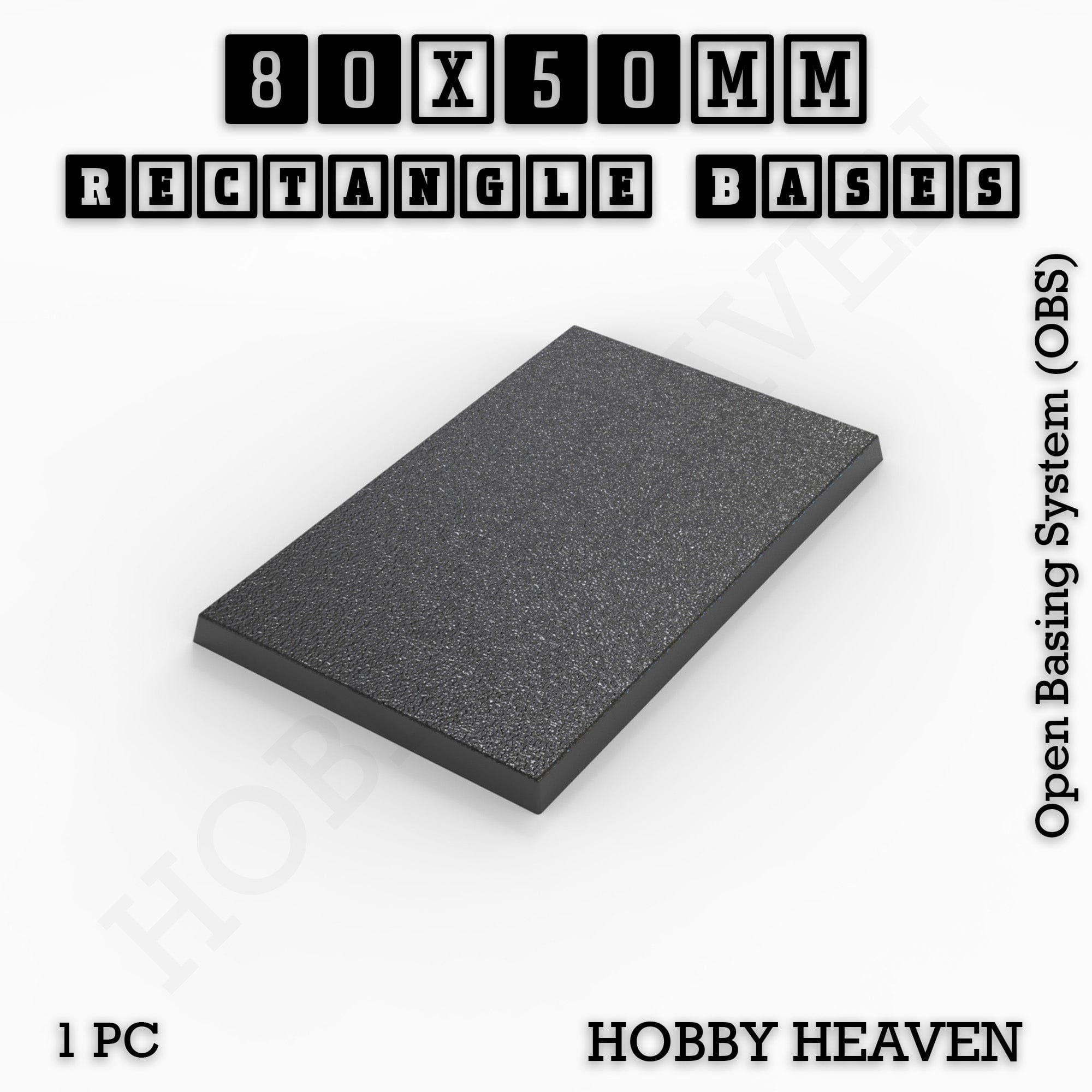 Base Rectangle Bases Range Sizes - 75x30mm to 125x40mm Medium Sizes 3d Print Full Range Tabletop Games