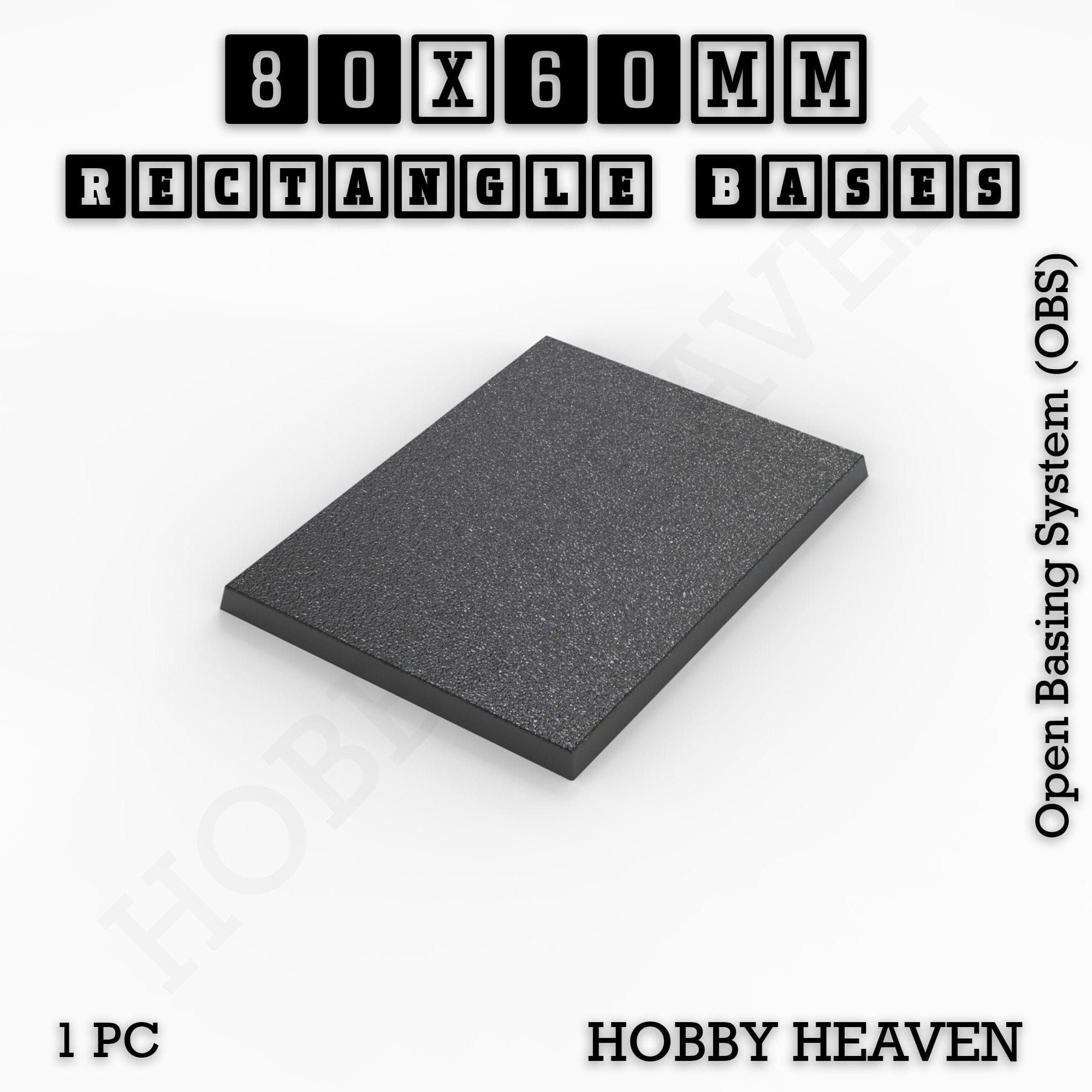 Base Rectangle Bases Range Sizes - 75x30mm to 125x40mm Medium Sizes 3d Print Full Range Tabletop Games