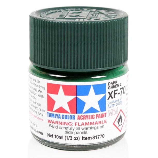 Paint Tamiya Acrylic Paint Mini XF-70 Dark Green 2 (IJN) 4950344069996
