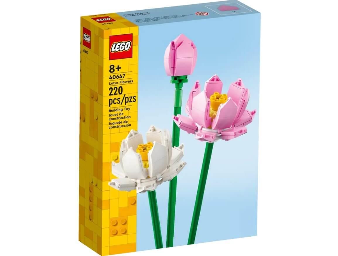 Toys & Games > Toys > Construction Toys > Interlocking Blocks > LEGO > LEGO Flowers Lego Botanicals 40647 Lotus Flowers Building Toy Gift for Ages 8 & Up 673419382380