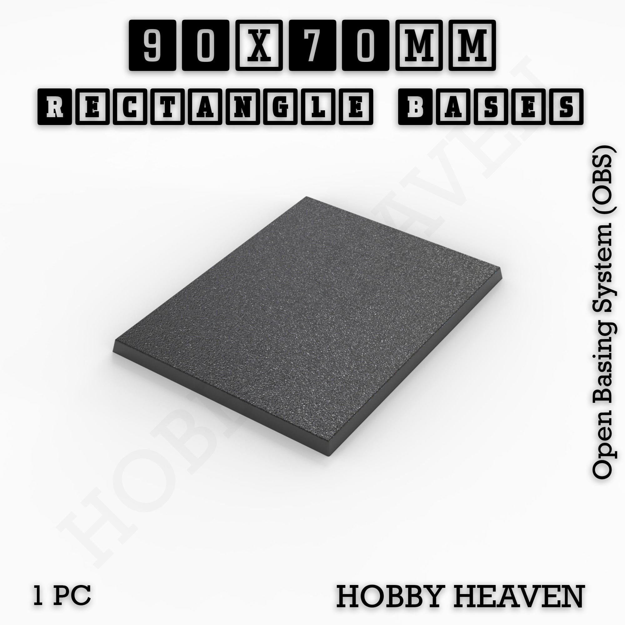 Base Rectangle Bases Range Sizes - 75x30mm to 125x40mm Medium Sizes 3d Print Full Range Tabletop Games