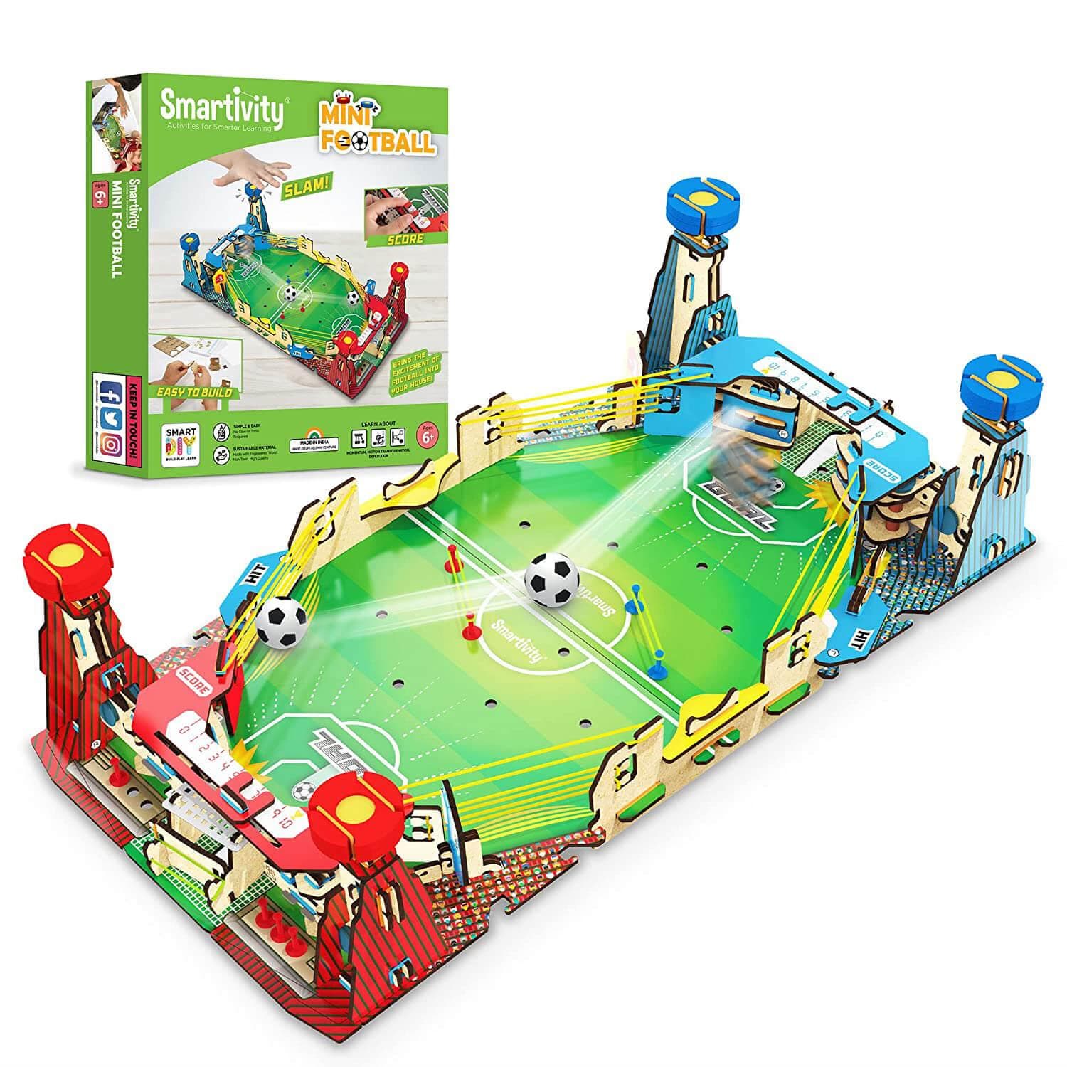 Science & Nature Toys > Science Kits > Home Science Experiments > Smartivity Smartivity Mini Football | Build-It-Yourself Multiplayer STEAM Board Game 8908011797785