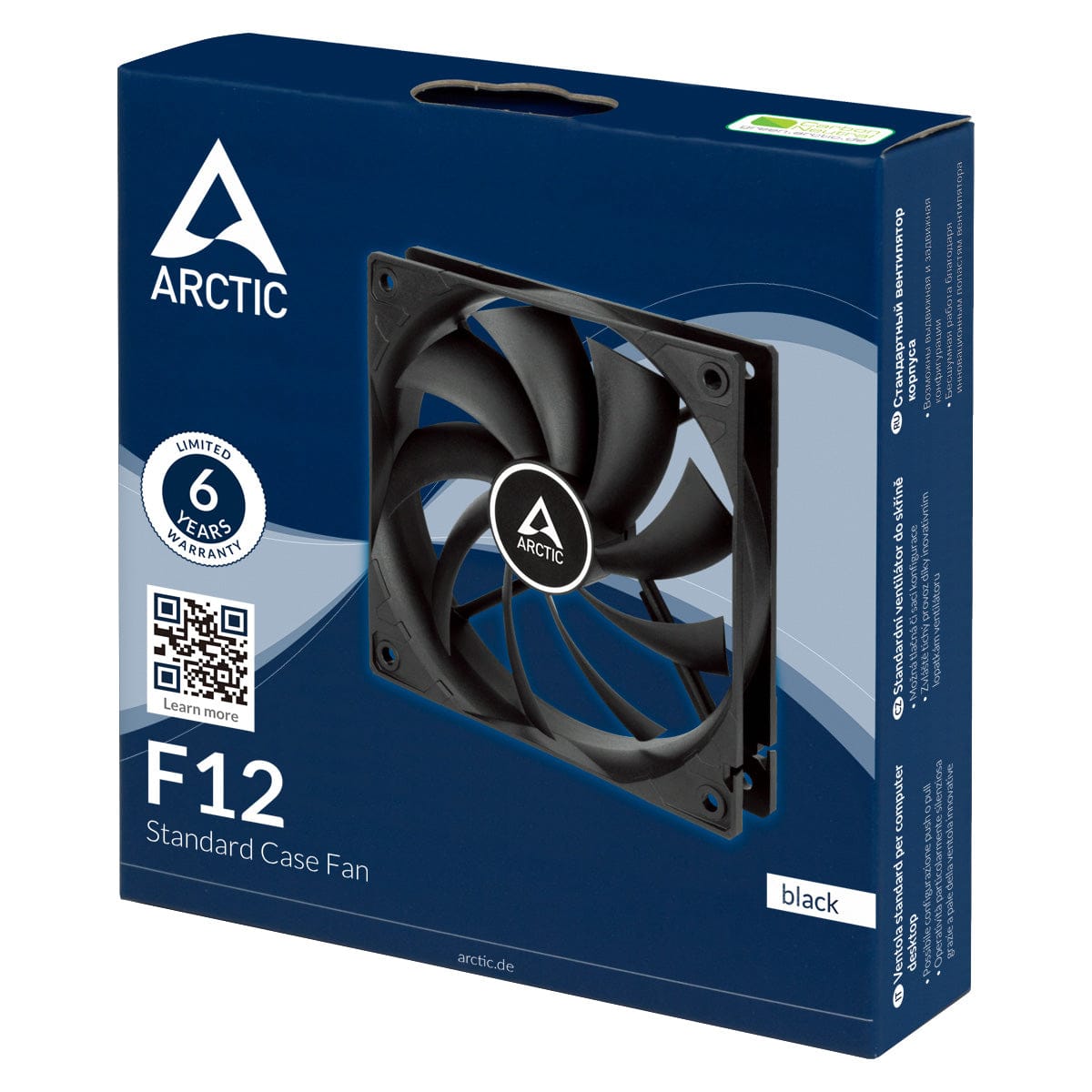 Arctic F12 Low Noise 12cm Case Fan with 9 Blades & Fluid Dynamic 1350 RPM 4895213702942