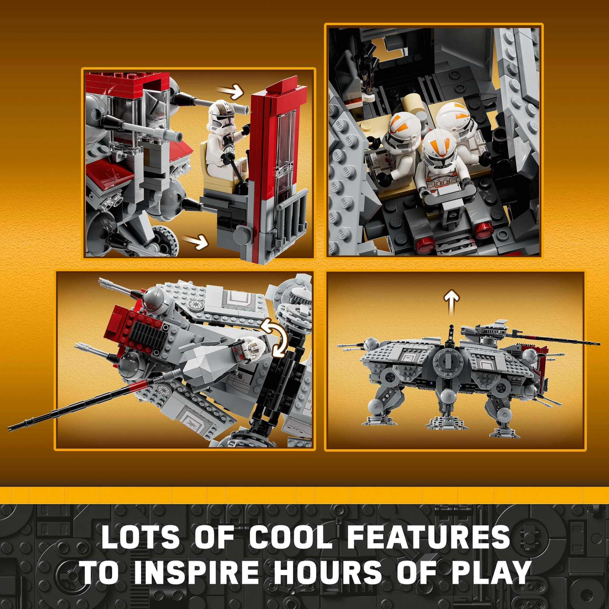Toys & Games > Toys > Construction Toys > Interlocking Blocks > LEGO > LEGO Star Wars Lego Star Wars 75337 AT-TE Walker Buildable Playset for Ages 9 and Up 5702017155630