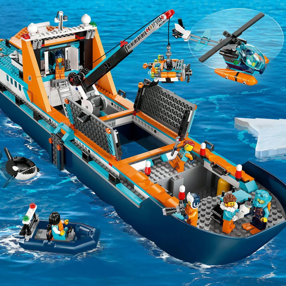 Toys & Games > Toys > Construction Toys > Interlocking Blocks > LEGO > LEGO City Lego City 60368 Artic Explorer Ship Floatable Toy Boat for Ages 7 & Up 5702017416281