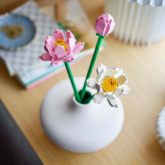 Toys & Games > Toys > Construction Toys > Interlocking Blocks > LEGO > LEGO Flowers Lego Botanicals 40647 Lotus Flowers Building Toy Gift for Ages 8 & Up 673419382380