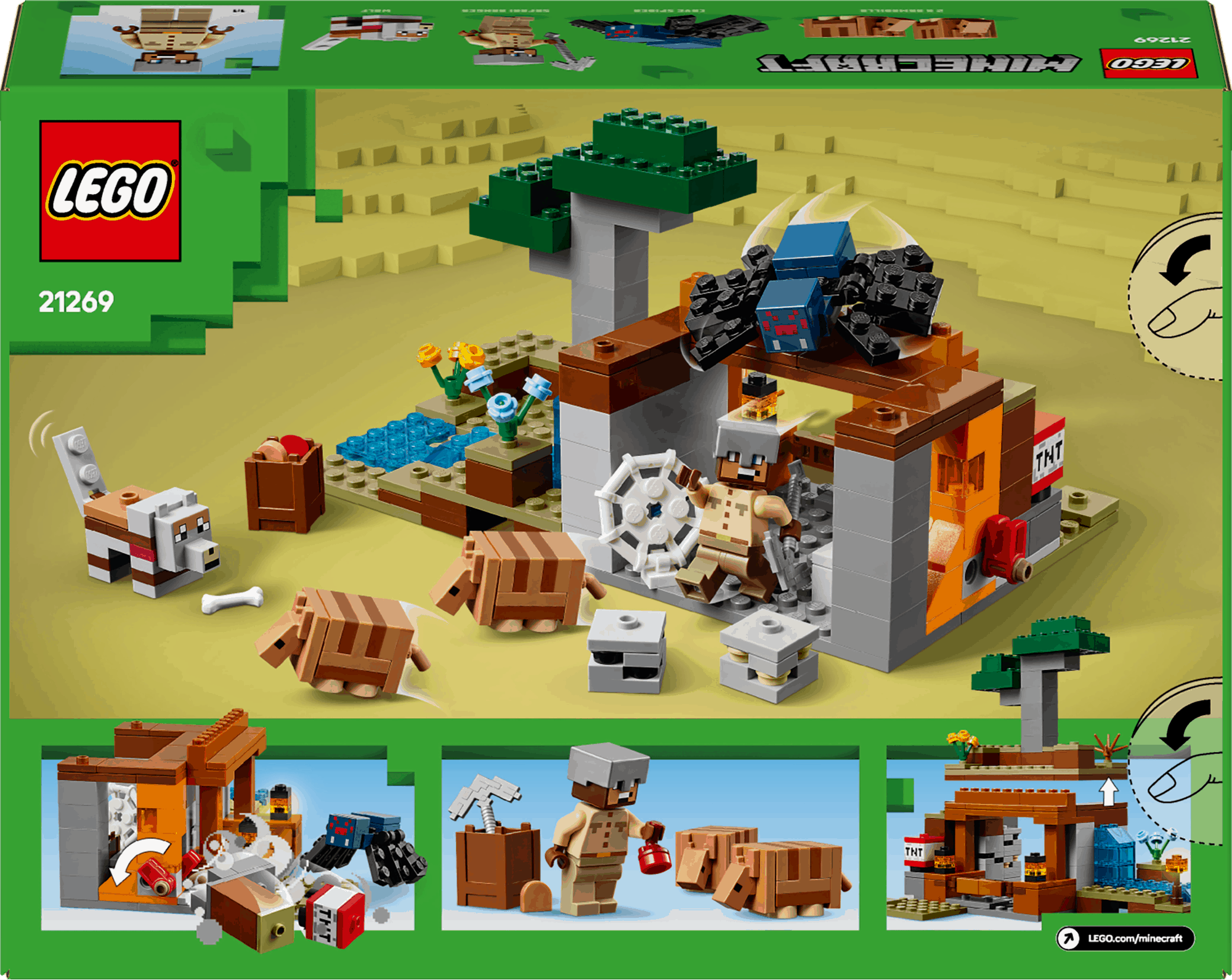 Toys & Games > Toys > Construction Toys > Interlocking Blocks > LEGO > LEGO Minecraft Lego Minecraft 21269 The Armadillo Mine Expedition Playset for Ages 8+ 5702017815435