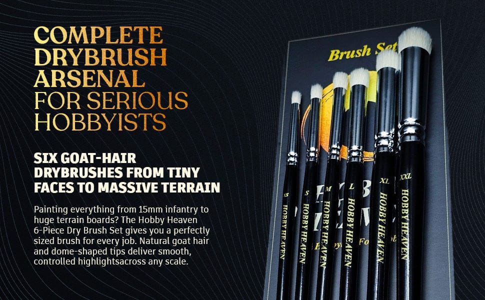 Brush Hobby Heaven Dry Brush Set — Goat Hair Domed 5061001182886