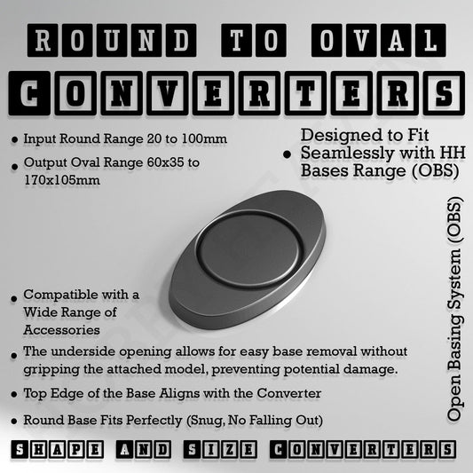 Base Round To Oval Bases Size Converters 3d Print Full Range