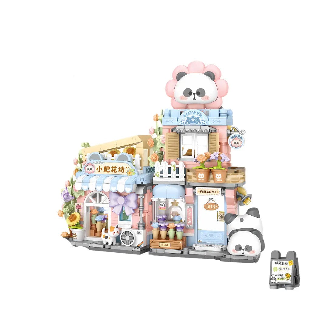 LOZ MR. PA Xiaoba Flower Shop Panda House 7202 6932691972028