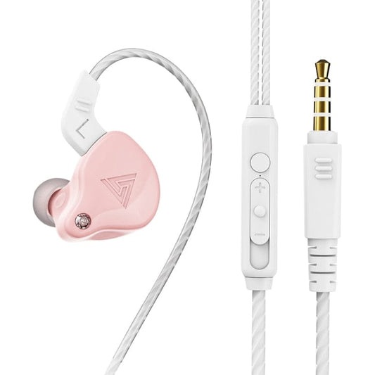 Apple Accessories 1 PCS / Cherry Blossom Pink QKZ AK6-X 3.5mm In-Ear Wired Subwoofer Sports Earphone with Microphone, Cable Length: About 1.2m, 1 PCS