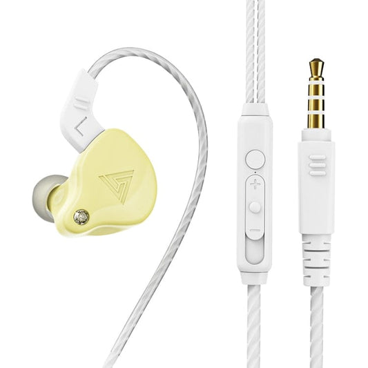 Apple Accessories 1 PCS / Lemon Yellow QKZ AK6-X 3.5mm In-Ear Wired Subwoofer Sports Earphone with Microphone, Cable Length: About 1.2m, 1 PCS
