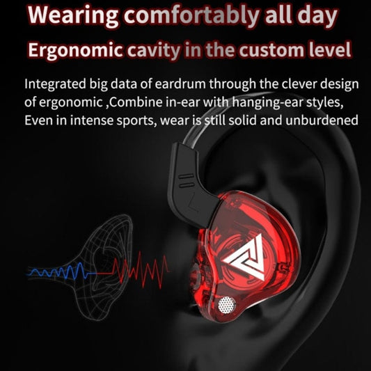 Apple Accessories QKZ AK6-X 3.5mm In-Ear Wired Subwoofer Sports Earphone with Microphone, Cable Length: About 1.2m, 1 PCS