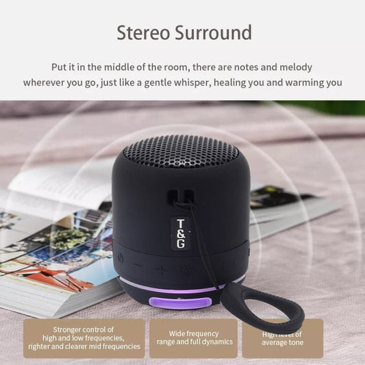 T&G TG294 TWS LED Mini Portable Wireless Stereo Sound Outdoor Speaker(Grey)