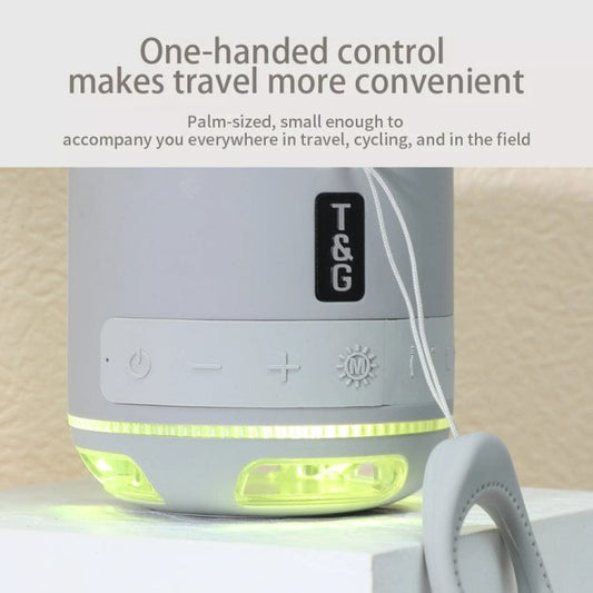 T&G TG294 TWS LED Mini Portable Wireless Stereo Sound Outdoor Speaker(Grey)