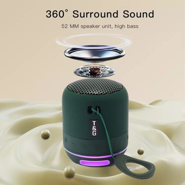 T&G TG294 TWS LED Mini Portable Wireless Stereo Sound Outdoor Speaker(Black)