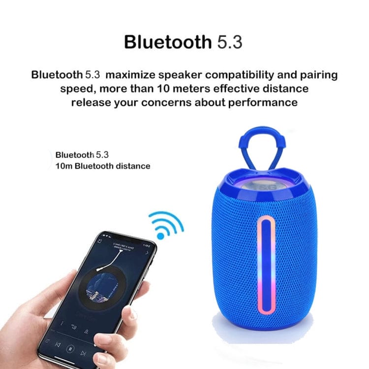 T&G TG653 TWS LED Mini Portable Wireless Stereo Sound Outdoor Speaker(Gery)