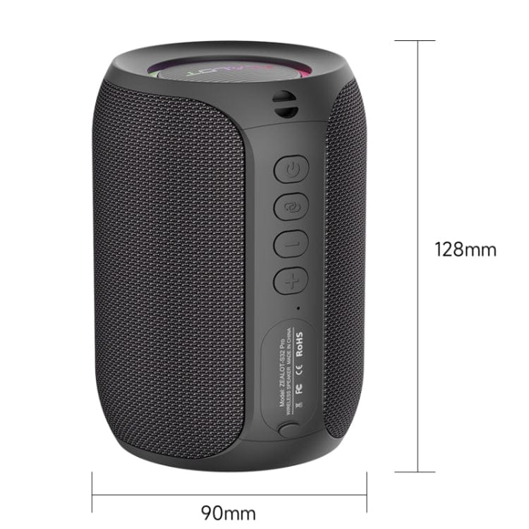 Zealot S32 Pro 15W High Power Bluetooth Speaker with Colorful Light(Grey)