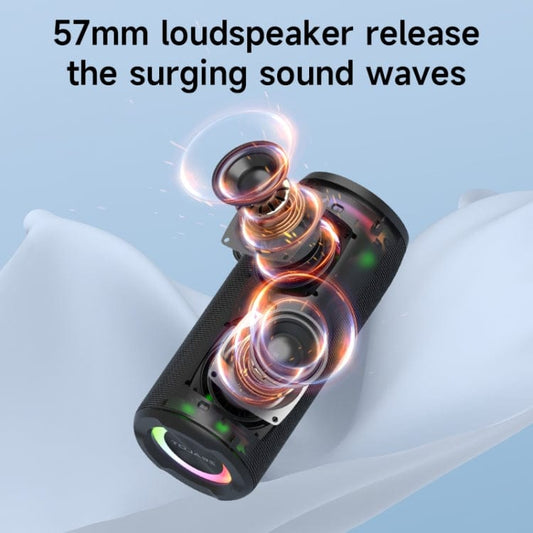 Zealot S51 Pro Shocking Bass Bluetooth Speaker with Colorful Light(Grey)