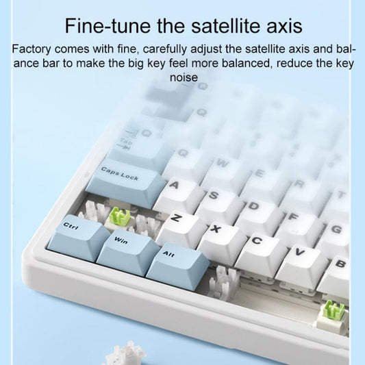 AULA F75 80 Keys Wired/2.4G/Bluetooth Three Model Customized RGB Mechanical Keyboard(Snow Spruce Green)