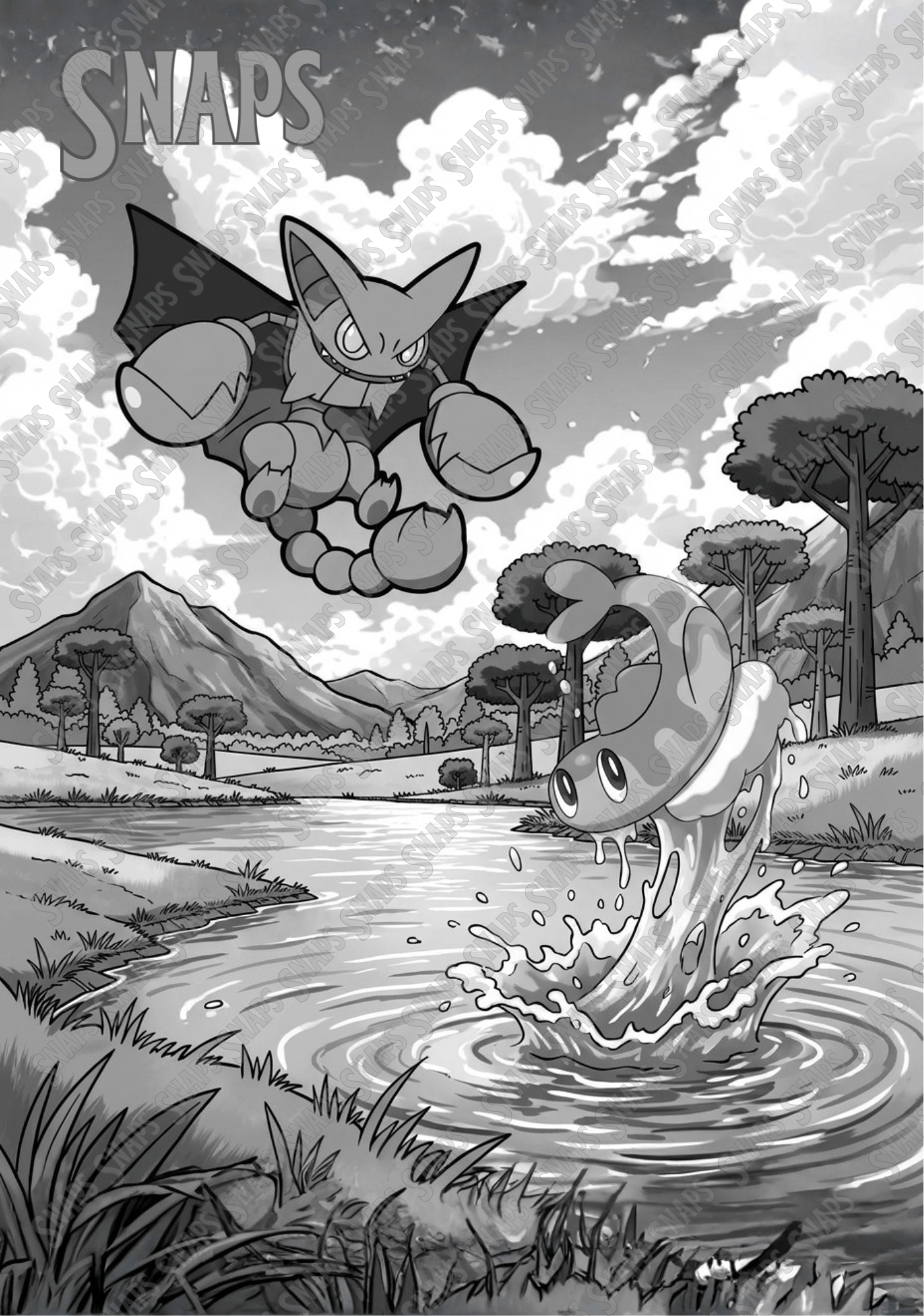 Tatsugiri Ocean Blue Custom Vault X 4-Pocket Exo-Tec Zip Binder