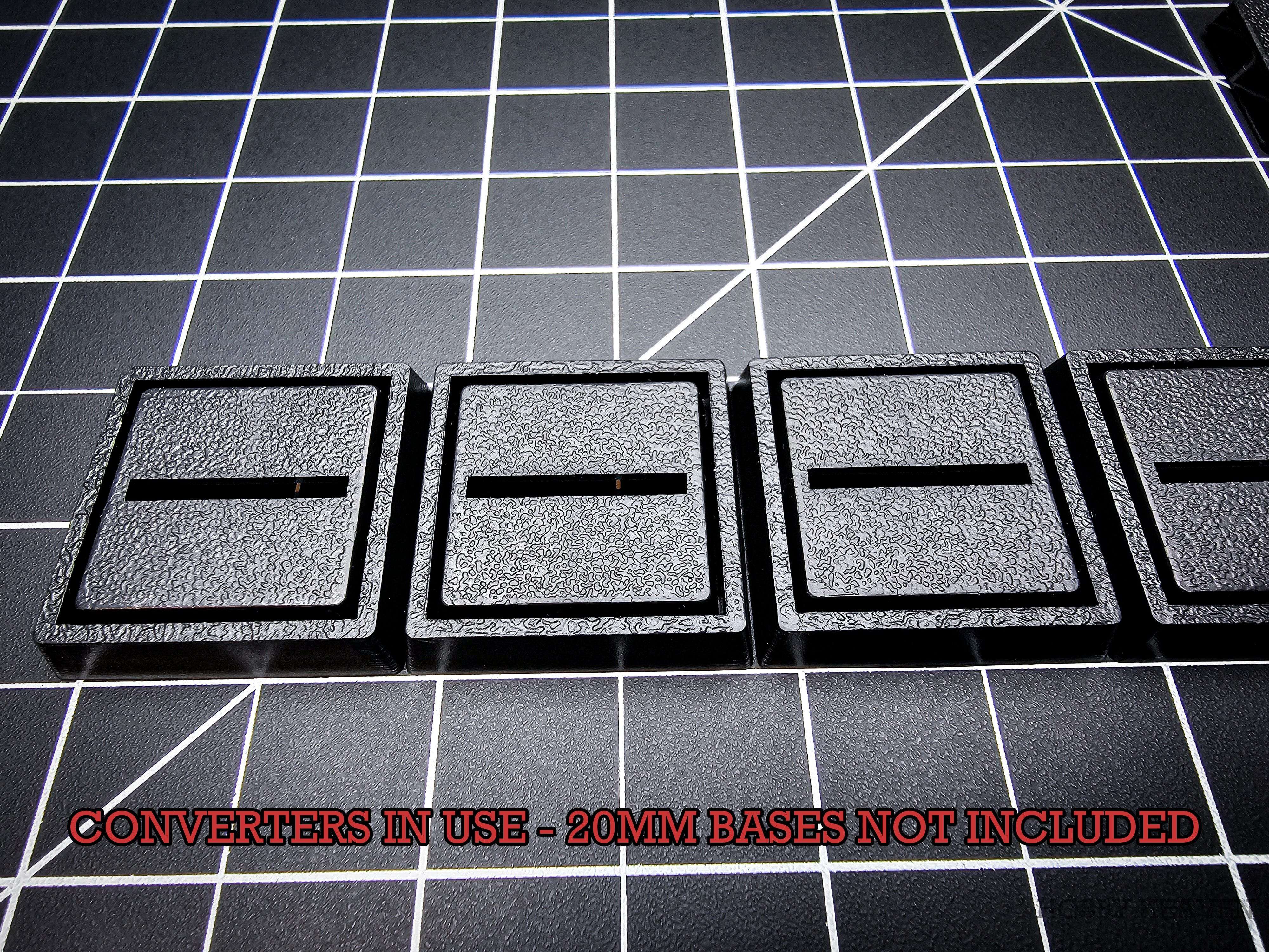 Base 20mm to 25mm Square Base Converter for Wargaming Miniatures | Hobby Heaven