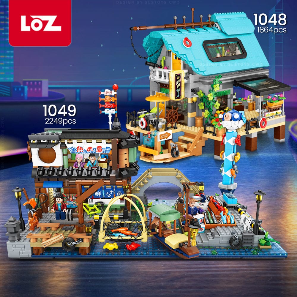 LOZ Creative Ideas Japanese Fish Stall /Fising Docks 1049 6932691910495
