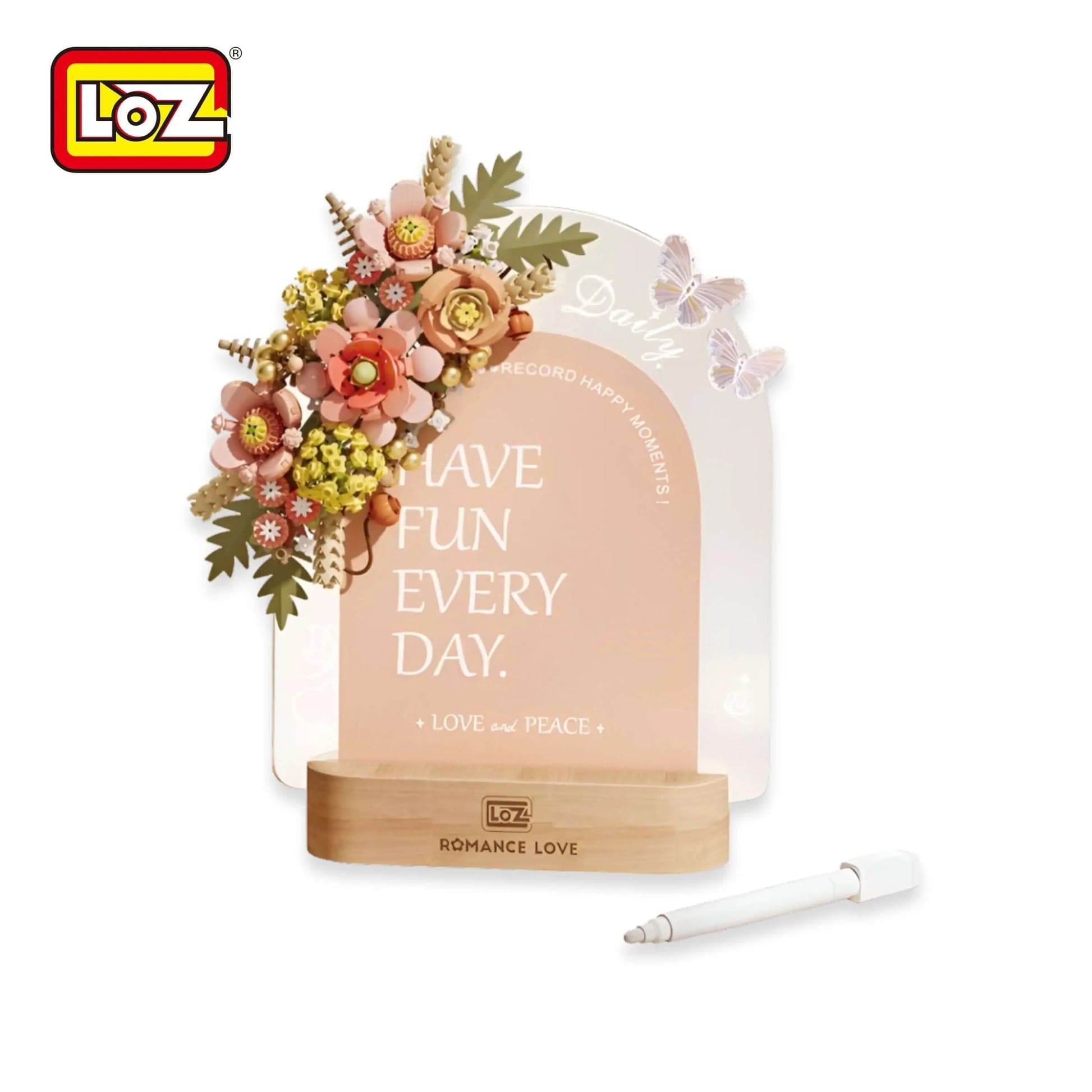 LOZ Pink Flower Bouquet Message Board 4120 6932691941208