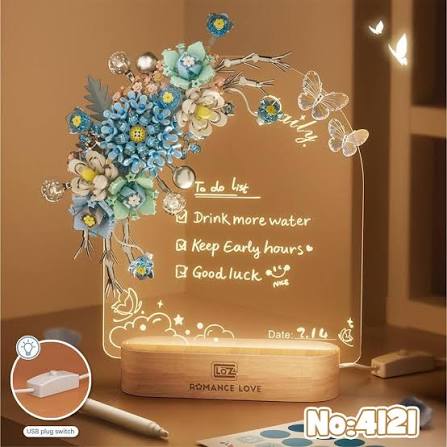 LOZ Dream Blue Floral Message Board 4121 6932691941215