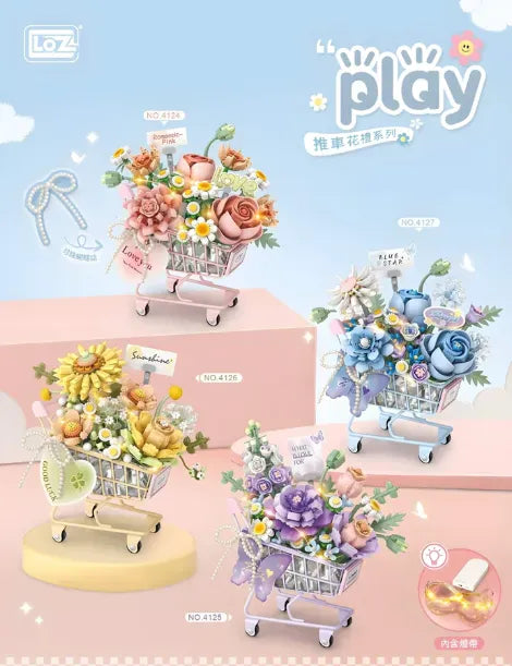 LOZ Blue Flower Trolley 4127 6932691941277