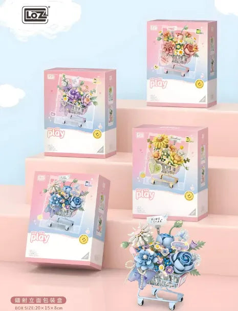 LOZ Pink Flower Trolley 4124 6932691941246