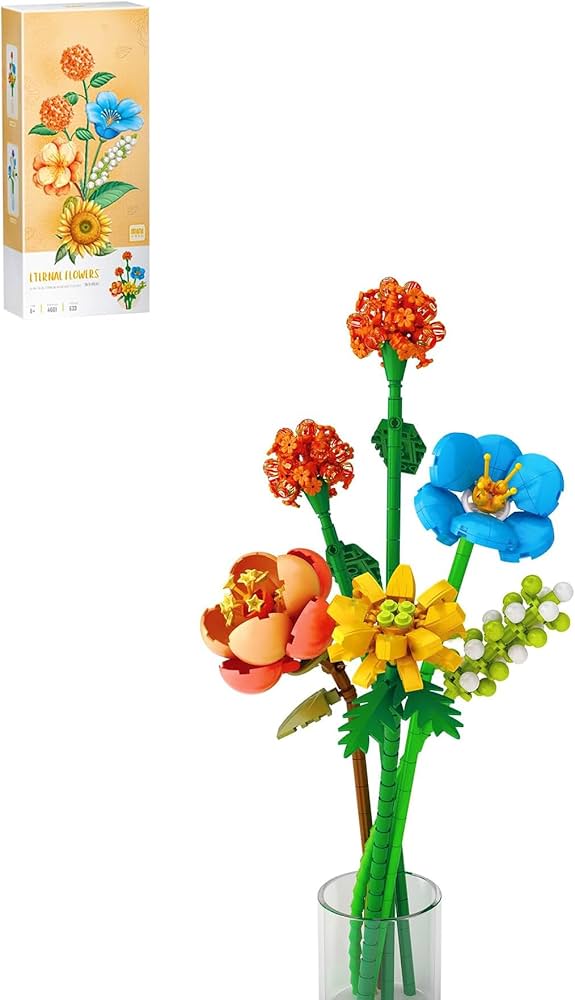 LOZ Eternal Flowers Orange Twilight Bouquet 4601 6932691946012