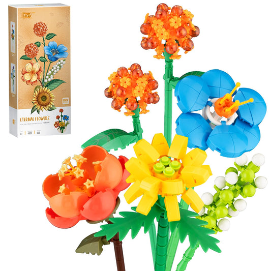 LOZ Eternal Flowers Orange Twilight Bouquet 4601 6932691946012