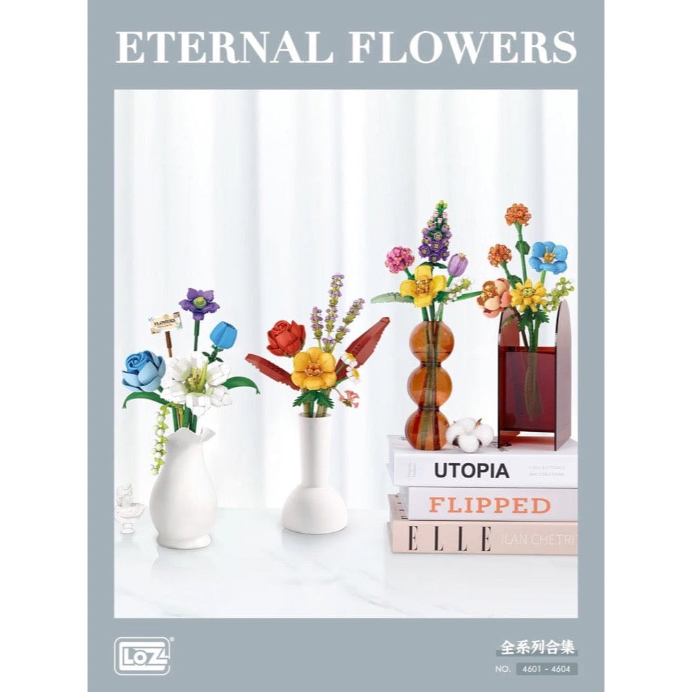 LOZ Eternal Flowers Orange Twilight Bouquet 4601 6932691946012