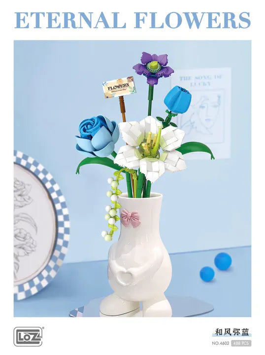 LOZ Eternal Flowers Blue Rose Bouquet 4602 6932691946029