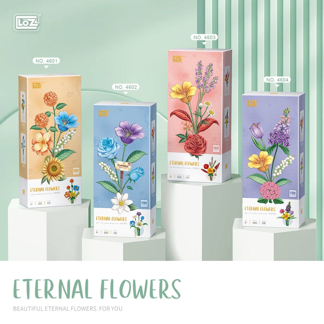 LOZ Eternal Flowers Red Sunset Bouquet 4603 6932691946036