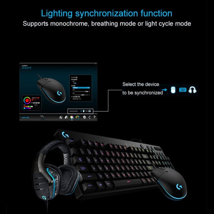 Logitech G102 6-keys RGB Glowing 6000DPI Five-speed Adjustable Wired Optical Gaming Mouse, Length: 2m (White)