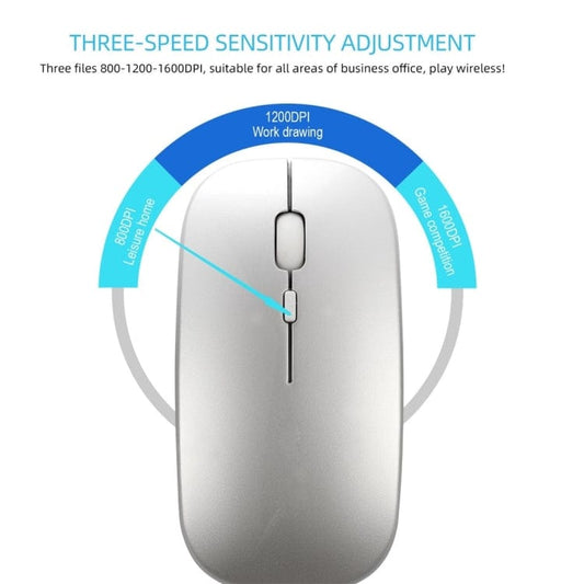 Computer & Networking HXSJ M90 2.4GHz Ultrathin Mute Rechargeable Dual Mode Wireless Bluetooth Notebook PC Mouse
